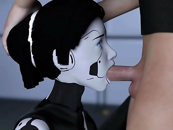 Japanese Cyborg Sakura And Her Passionate Mouth Skills - Blowjob, Deepthroat,