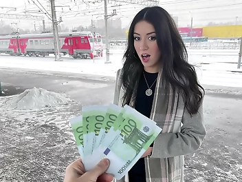 Japanese Beauty Gets Paid For Her Sexy Train Ride - Don't Miss Out!