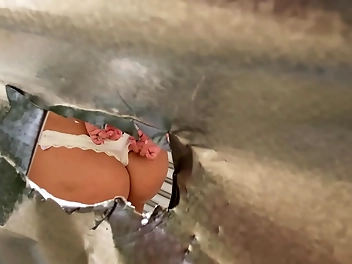 Spying Through The Hole In The Beach Cabin Wall