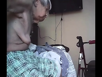 Sexy Jap Granny With Saggy Boobs Exposed In Hidden Cam Footage