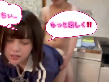 Aroused After Nipple Teasing Tiny Slim Japanese Cutie Pleases Her BF With Handjob And Blowie