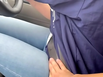 J-Babe Drives With Pleasure Balls Inside, Gets Excited Walking In Public