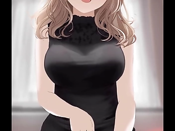 Japanese Beauty In Black Dress Gets Drenched In Cum During Intense Anime Sex