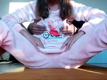 Experience The Thrill Of Taboo Touch With A Teasing Petite Hot Sexy Horny Stepsister With Small Tits In Pajama