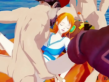 Japanese Beauty Nami Gets Gangbanged In The Worst Way Possible!