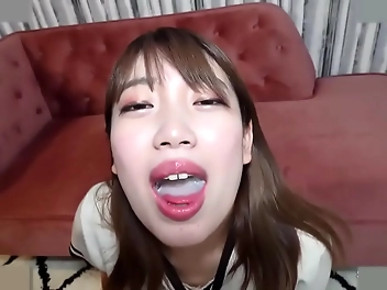 Japanese Women With Monster Boobs Drink Semen With No Editing!