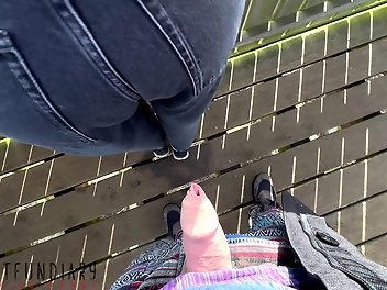 Exposed: Risking It All For A Public Outdoor Quickie With A Jeans-Clad Girl - Cum On The Floor!