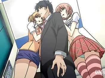Watch As Hottest Busty Girls Heat Up The Elevator - Uncensored Hentai [Subtitled]