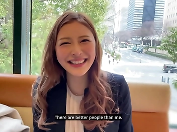 Japanese Beauty Office Romance: 8 Head Tall New Hire & Manager's Naughty In-House Love Sex!