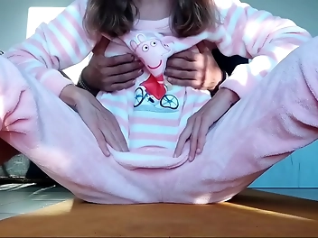 Jap StepDad's Steamy Tease Of Small Tits And Slut Pussy Cumming In Ass!