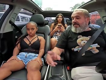 Brazilian Beauty Gets Naughty In Her Car And Teases Boys On The Streets Of Sao Paulo